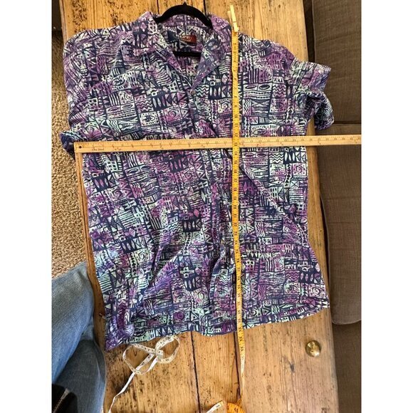 Repp Classic Mens Blue Purple Shirt 2XLT button up pockets cotton collared - Picture 7 of 7